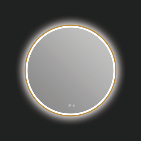 Denver LED Mirror in Brushed Gold