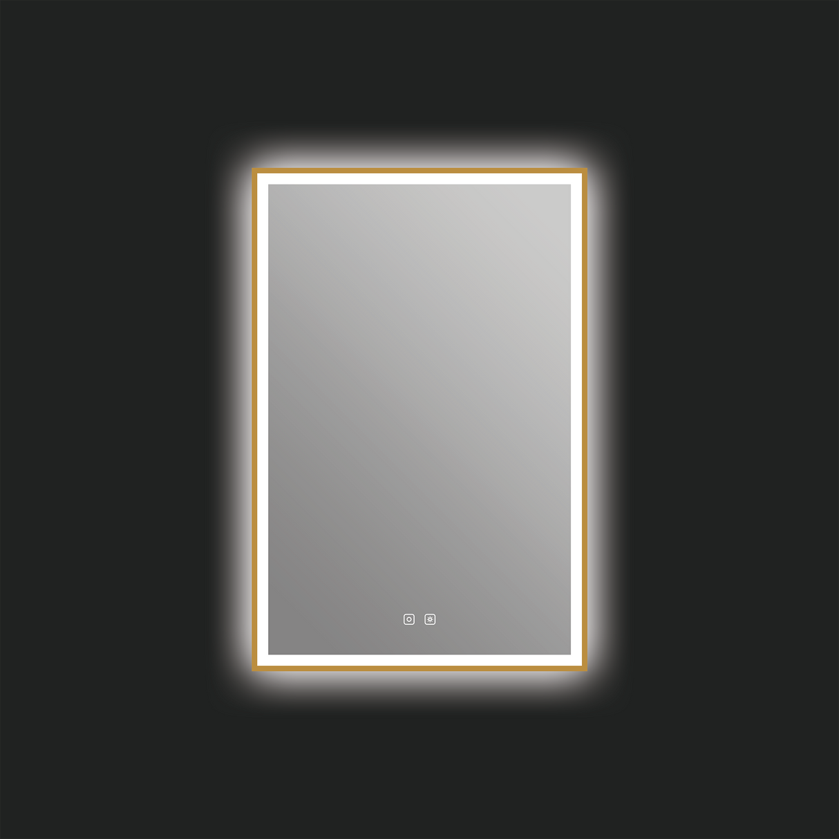 Eden LED Mirror in Brushed Gold