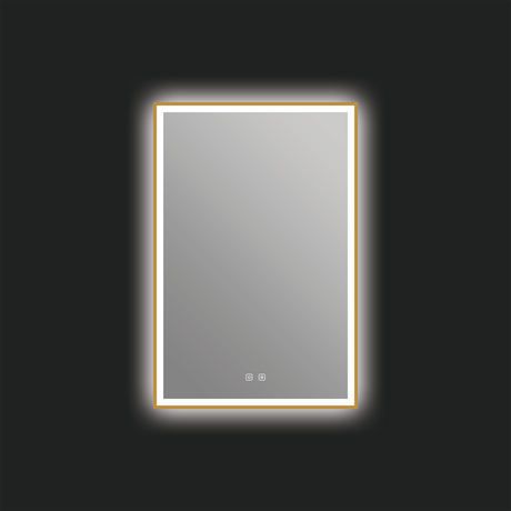 Eden LED Mirror in Brushed Gold