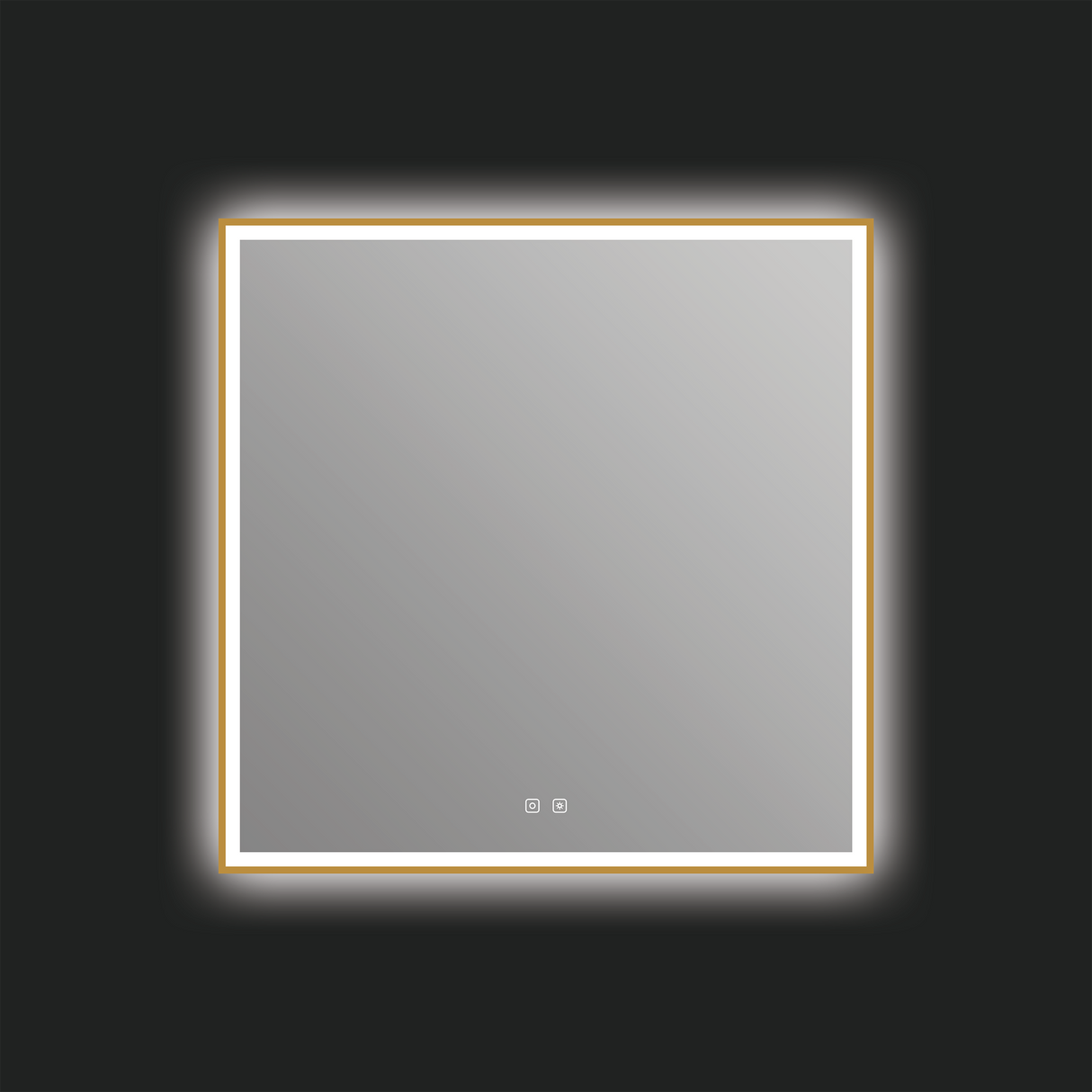 Eden LED Mirror in Brushed Gold