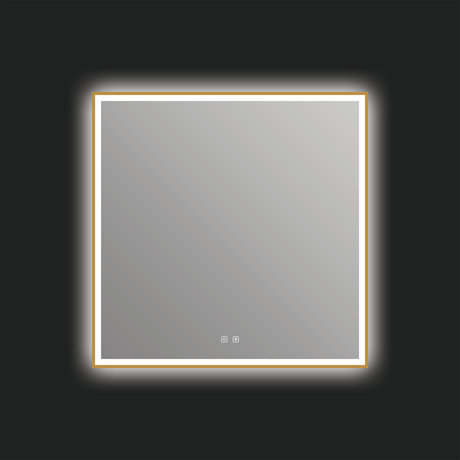 Eden LED Mirror in Brushed Gold