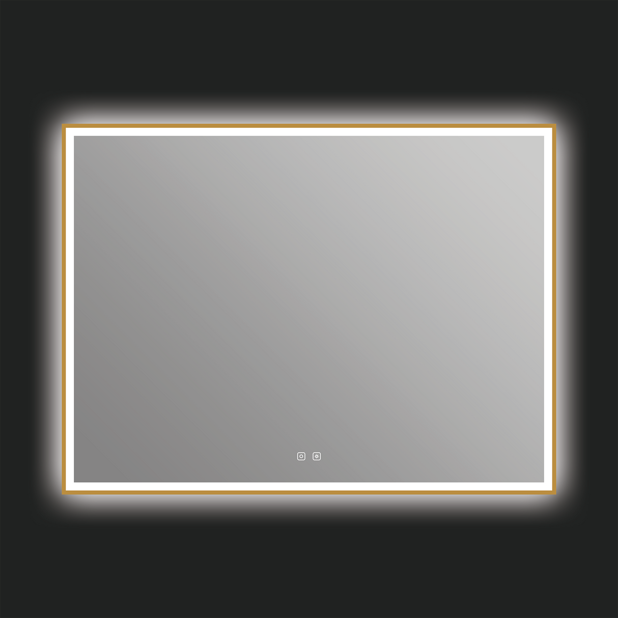 Eden LED Mirror in Brushed Gold