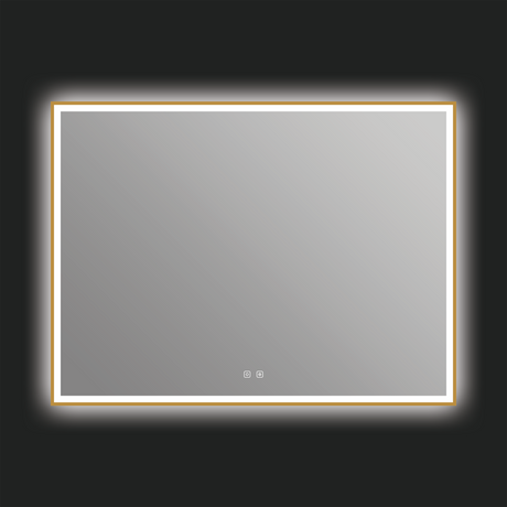 Eden LED Mirror in Brushed Gold