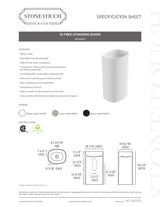 Ïo Free-standing Rectangular Basin