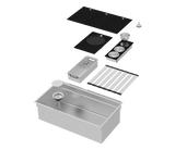 Integrato Q 31" 2-Tier Workstation Sink + Accessories Kit