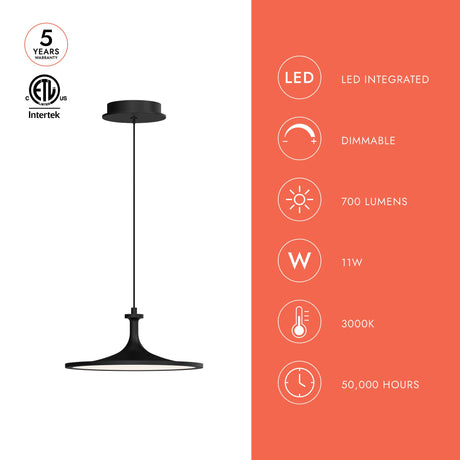 Alora Mood Issa 12-in Pendant