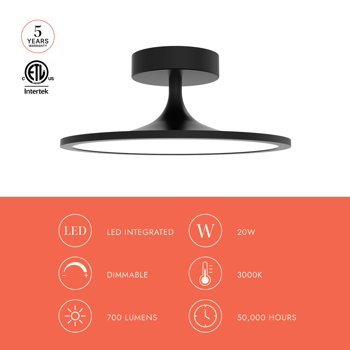 Alora Mood Issa 12-in Semi-Flush Mount