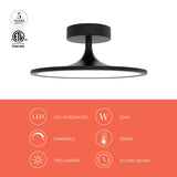 Alora Mood Issa 12-in Semi-Flush Mount