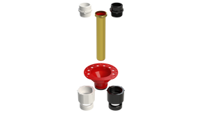 Total 1 2-in-1 1 Piece ABS and PVC Island Tub Drain® Testable Rough-in for Freestanding Tubs (ITD365)