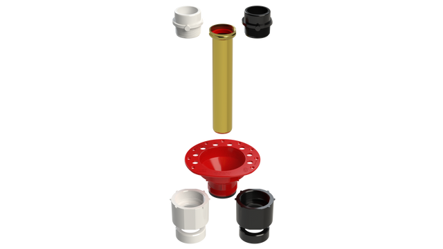 Total 1 2-in-1 1 Piece ABS and PVC Island Tub Drain® Testable Rough-in for Freestanding Tubs (ITD365)