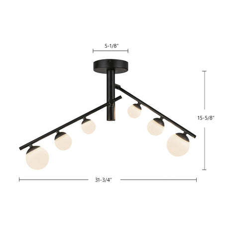 Kuzco Cypress 2 Head Semi-Flush Mount