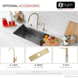 Catania Single Handle Brushed Gold Pull Down Kitchen Faucet