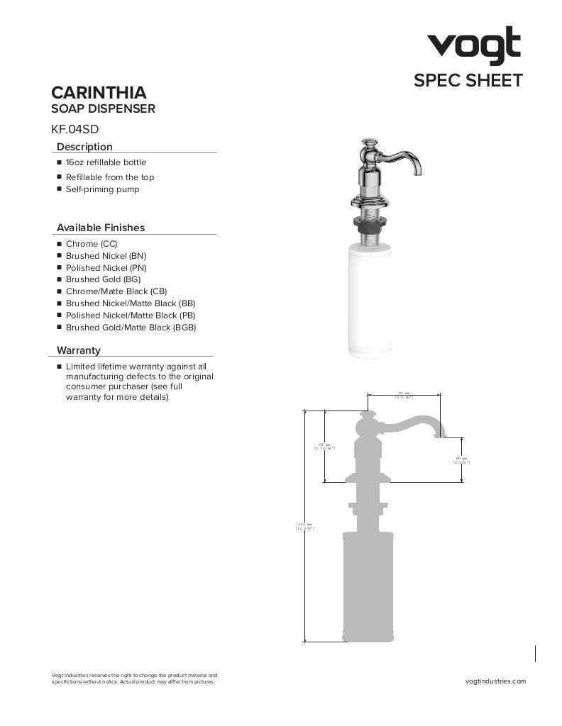 CARINTHIA SOAP DISPENSER