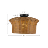 Alora Mood Kai 16-in Semi-Flush Mount