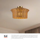 Alora Mood Kai 16-in Semi-Flush Mount