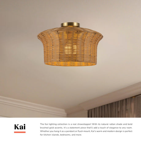 Alora Mood Kai 16-in Semi-Flush Mount