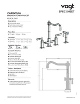 CARINTHIA BRIDGE KITCHEN FAUCET WITH SIDE SPRAY