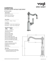 CARINTHIA KITCHEN/ BAR/ PREP FAUCET