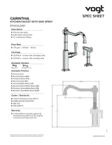 CARINTHIA KITCHEN FAUCET WITH SIDE SPRAY