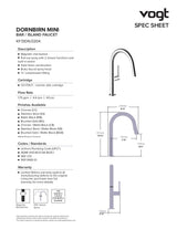 DORNBIRN 13" BAR/PREP FAUCET