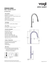 DRAVA 13" BAR/PREP FAUCET