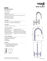 ZEHN BRIDGE KITCHEN FAUCET