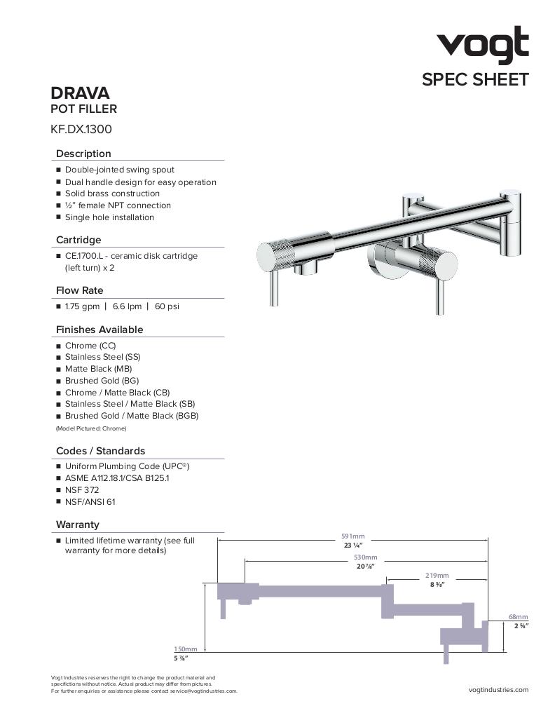 DRAVA POT FILLER