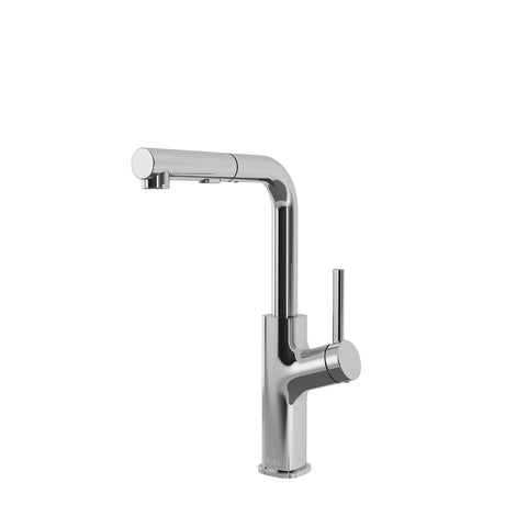 Kalia MASIMO surfer single lever pull-out faucet with L-shaped spout, studio view