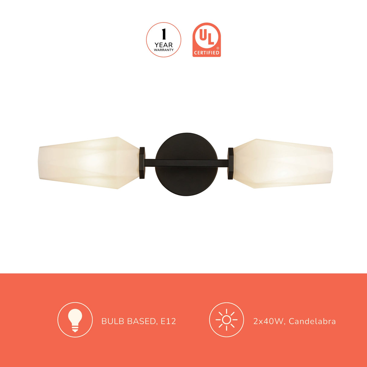 Alora Mood Krysta 20-in Wall/Vanity Light