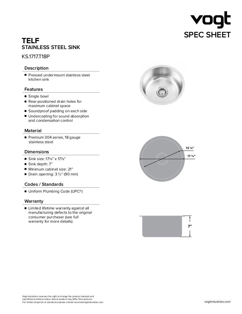 TELF 17-1/8"x17-1/8"x7" WITH STRAINER