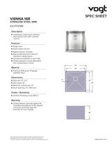 VIENNA 16R - 17"x17"x10" WITH STRAINER