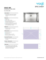 GRAZ 18R - 30"x18"x9" WITH STRAINER