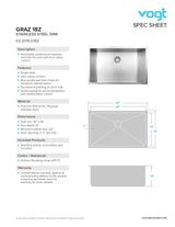 GRAZ 18Z - 30"x18"x10" WITH STRAINER AND BOTTOM GRID