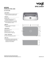 STEYR - 30"x18"x9" WITH STRAINER