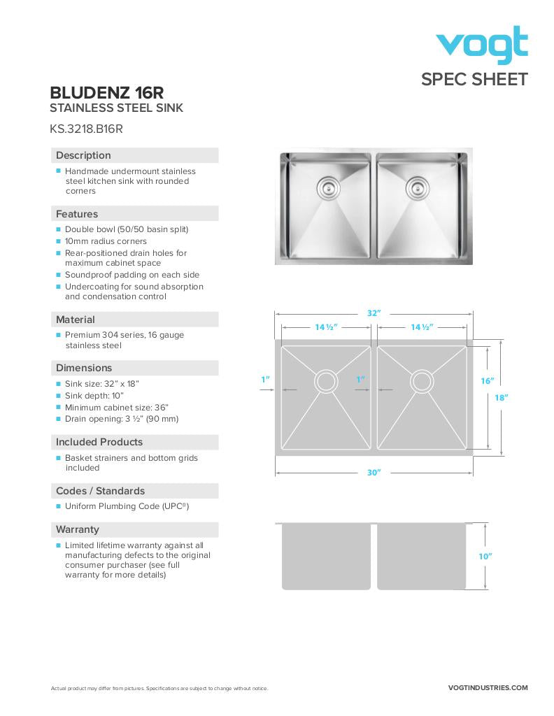 BLUDENZ 16R - 32"x18"x10" WITH STRAINERS