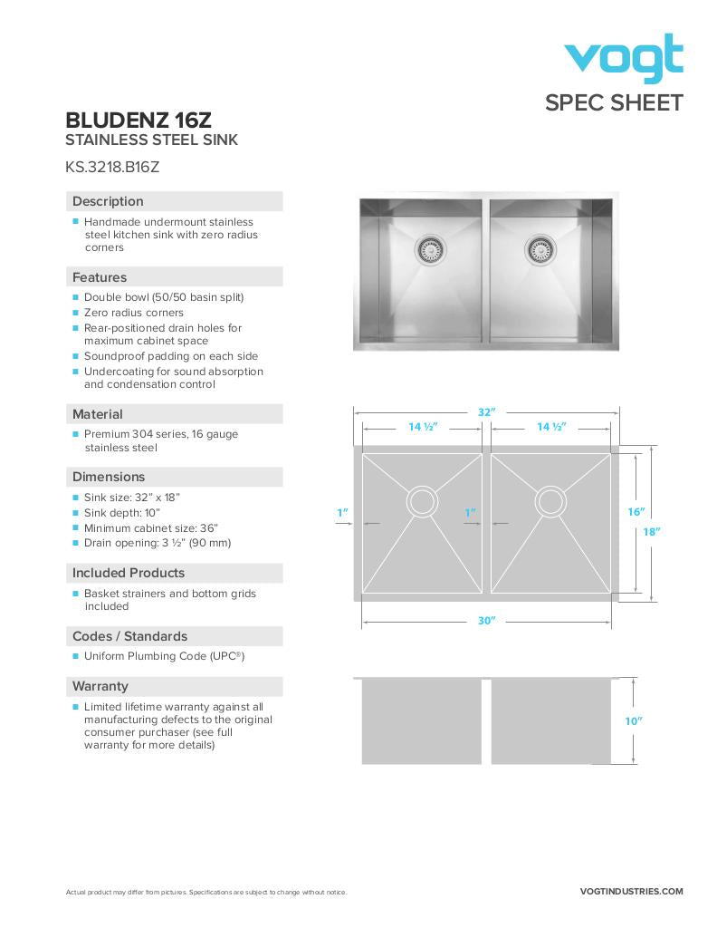 BLUDENZ 16Z - 32"x18"x10" WITH STRAINERS