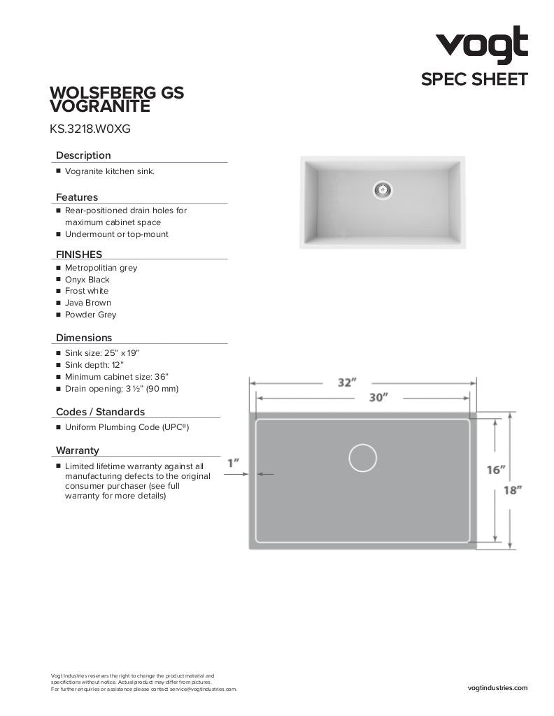 WOLFSBERG GS 32"x18"x9"