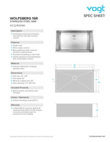 WOLFSBERG 16R - 32"x18"x10" WITH STRAINER