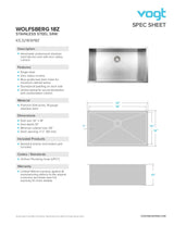 WOLFSBERG 18Z - 32"x18"x10" WITH STRAINER