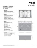 KLAGENFURT 16R - 32-7/8"x19-1/2"x10" WITH STRAINERS