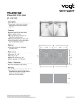 VOLKER 16R - 34"x18"x10" WITH STRAINERS AND BOTTOM GRIDS