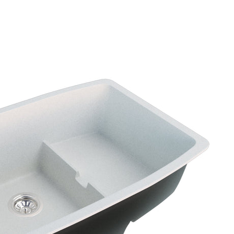 Clyde Granite Sink with Colander White