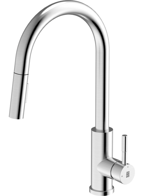 Cignus 45 - Polished SS Kitchen Faucet, Dual Function (Stream & Spray) Pull-Out