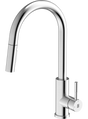 Cignus 45 - Polished SS Kitchen Faucet, Dual Function (Stream & Spray) Pull-Out