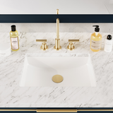 MUSE Undermount Lavatory, 18"<br>Three Hole Overflow
