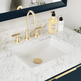 MUSE Undermount Lavatory, 20"<BR>Three Hole Overflow