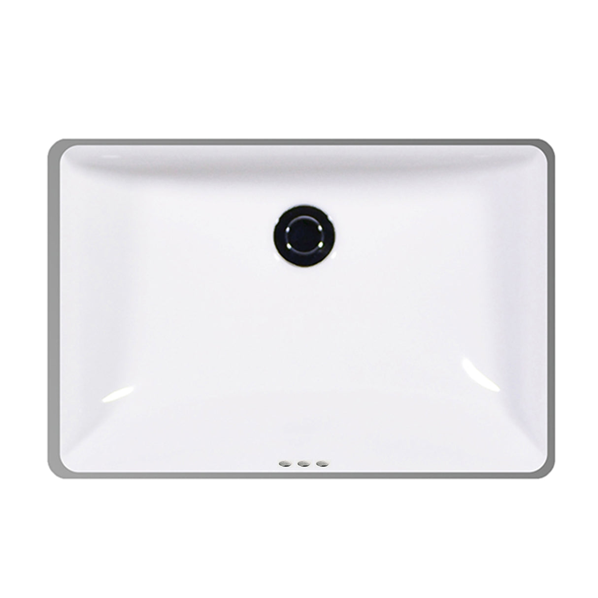 MUSE Undermount Lavatory, 20"<BR>Three Hole Overflow