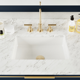 KARO Undermount Lavatory, 18"<br>Three Hole Overflow