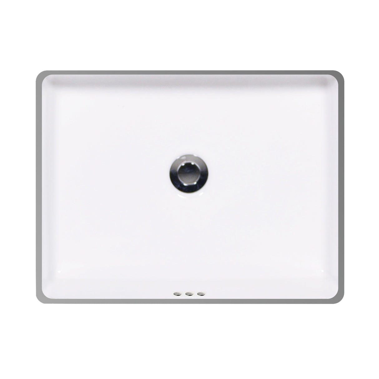 KARO Undermount Lavatory, 20"<br>Three Hole Overflow