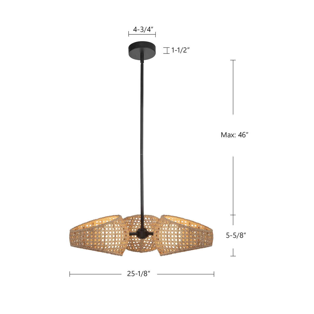 Kuzco Lanai 3 Head Chandelier